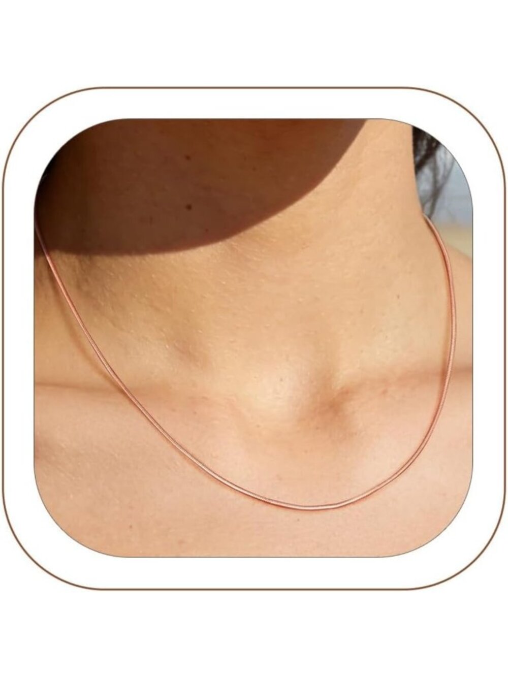 Elegant Thin Snake Chain Necklace for Women - Durable Stainless Steel Jewelry